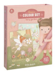Omalovánky s pastelkami a samolepkami Rosa Fairy Garden
