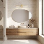Koupelnové nástěnné LED svítidlo SWE047-1W 60cm GOLD BRUSH OSW-20147