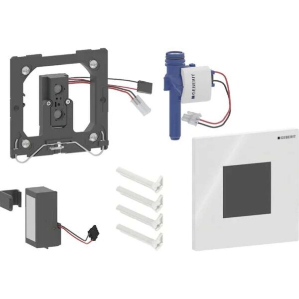GEBERIT - Elektronické ovládání splachování pisoárů typ 01, bateriové napájení, Bluetooth, alpská bílá 116.094.11.1