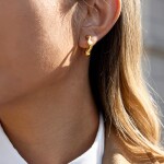ELENYS Perlisse – pozlacené náušnice 18K žluté zlato