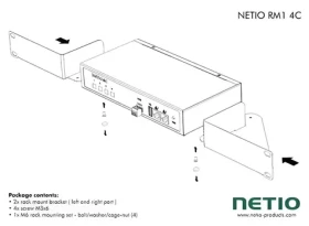 NETIO RM1 4C / Montážní držák / 19" / 1U / pro 1x PowerPDU 4C (ACCS-RM1-4C)