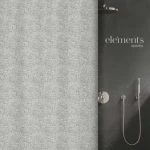 ELEMENTS BY SPIRELLA Sprchový závěs ILO vzorovaný antracitový / 180 x 200 cm / Polyester