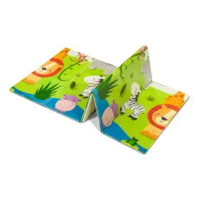 LIONELO Oboustranná podložka na hraní Robby Multicolor Safari + Život ve městě (LMATROBBMCXXXXXXXXXX)