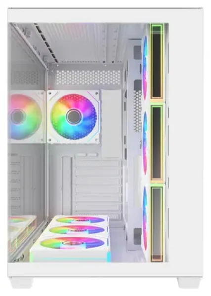 Fortron FSP M341-WA bílá / Midi Tower skříň / ATX / průhledná bočnice / ARGB / GPU 410 mm (POC0000340)