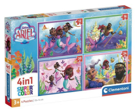 Puzzle Disney Ariel 4v1 (12+16+20+24 dílků)