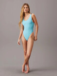 Dámské jednodílné plavky KW0KW02340 DCE sv. modré - Calvin Klein XL