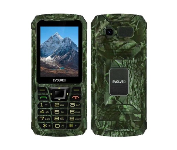 EVOLVEO StrongPhone Z6, vodotěsný odolný Dual SIM telefon, lovecká kamufláž EDF_547065