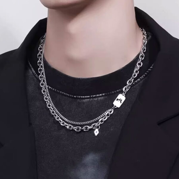 Ocelový náhrdelník Paolo se znamením zvěrokruhu - 12 druhů, Panna (23.8. - 22.9.) 50 cm + 5 cm (prodloužení)