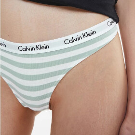 Dámská tanga Calvin Klein bílo-zelená