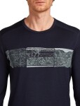 ICEBREAKER Mens 200 Oasis LS Crewe Elevation Lin, Midnight Navy velikost: M