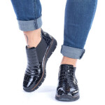 Kožené boty z hadí kůže Rieker W R474 černé 39