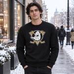 Fanatics Pánská mikina Anaheim Ducks NHL Primary Logo Graphic Crew Sweatshirt Velikost: M