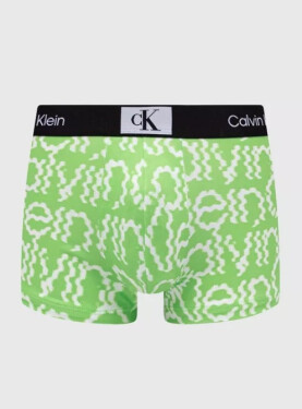 Pánské boxerky NB3406A AC9 bílá/zelená Calvin Klein bílo-zelená