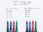 Roller s tekutým inkoustem PILOT Hi-Tecpoint V5 Cartridge System, BeGreen - červená