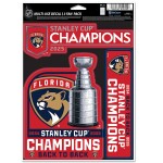 Fanatics Set samolepek Florida Panthers NHL 2025 Stanley Cup Champions 3-Pack Fan Decal Set