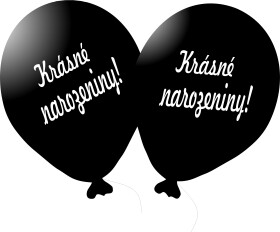 Balónek černý Krásné narozeniny! Balonky.cz Balónek černý Krásné narozeniny! Balonky.cz