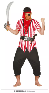 Ptakoviny.cz Kostým Pirát pruhovaný Velikost: L