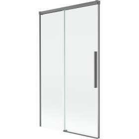 MEXEN/S - Rox vanová zástěna 2-křídlová posuvná 100 x 150, transparent, grafit metal 8C9-100-001-95-00