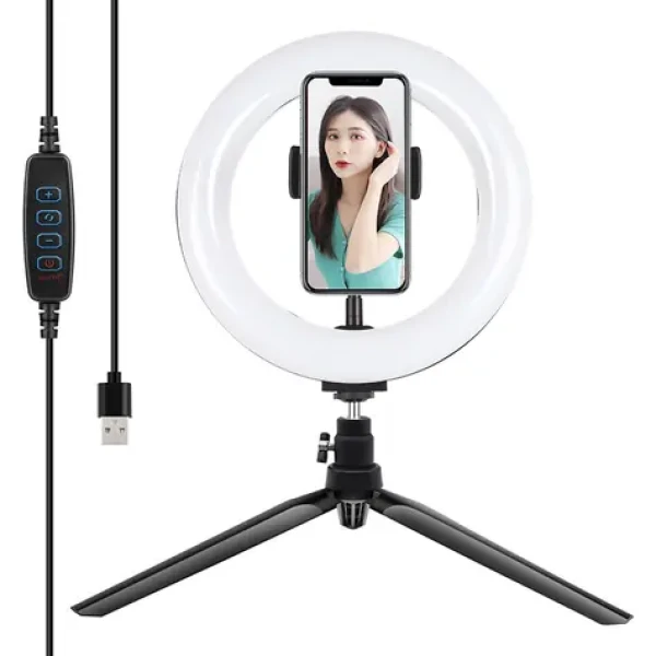 Puluz PKT3073B / Sada pro vlogování / Stativ / LED kroužkové světlo / Svorka na telefon (PKT3073B)