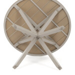 Zahradní stůl 110x110cm, hliník, polywood, béžová, AZT-S1430 CRM