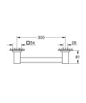 GROHE - QuickFix Start Cube Madlo, délka 35 cm, chrom 41094000