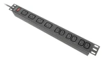 Lanberg PDU černá / Zásuvková lišta do racku / 1U / 19" / 4x IEC C19 + 6x IEC C13 / IEC C20 / 16 A / 2 m (PDU-04I1906I-0200-C20-BK)