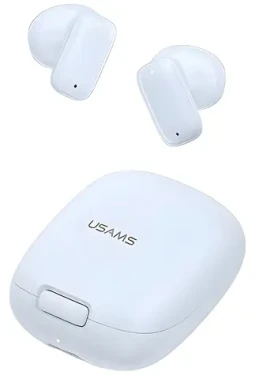 USAMS ID25 modrá / TWS bezdrátová sluchátka do uší / Bluetooth 5.3 / dotykové ovládání / výdrž až 7 dní (BHUID03)