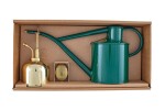 HAWS Set konvičky s kropítkem a rozprašovače Brass & Green, zelená barva, zlatá barva, kov
