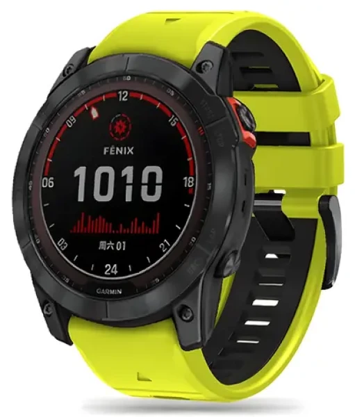 Tech-Protect IconBand Pro limetkovo-černá / Řemínek / Garmin Fenix 3 5X 3HR 5X Plus 6X 6X Pro 7X