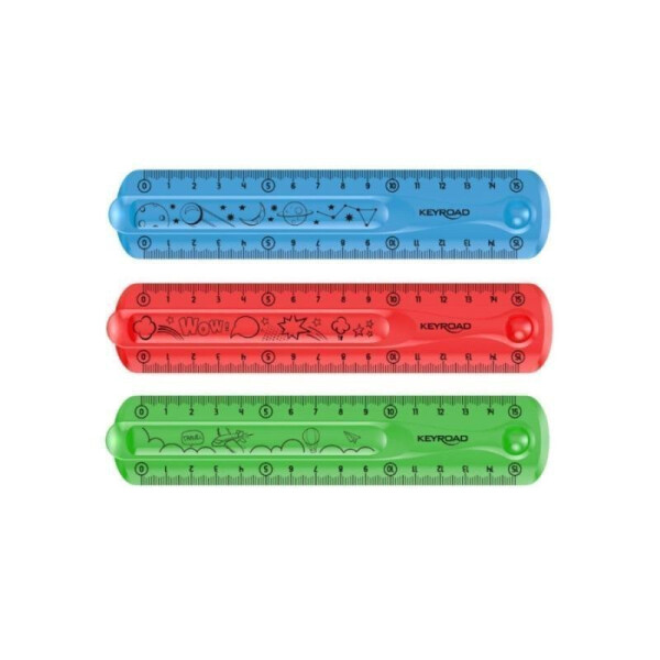 Keyroad Pravítko Flexi, 15 cm mix