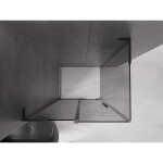 MEXEN/S - Velar L sprchový kout, posuvné dveře 100 x 80, grafit, černá 871-100-080-43-70