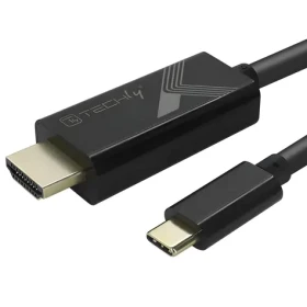 Techly IADAP-USBC-HDMI2TY černá / Kabel USB-C na HDMI / 4K / 2m (IADAP-USBC-HDMI2TY)