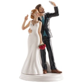 Dortisimo Dekora figurka Novomanželé fotící selfie 20 cm