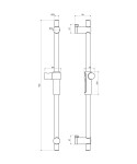 OMNIRES - Posuvný držák sprchy, 91 cm chrom /CR/ DR11CR