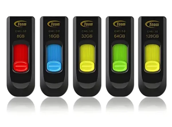 Team Group C145 32GB černá - žlutá / Flash disk / USB-A 3.2 Gen 1 / čtení 75 MB/s (TC145332GY01)