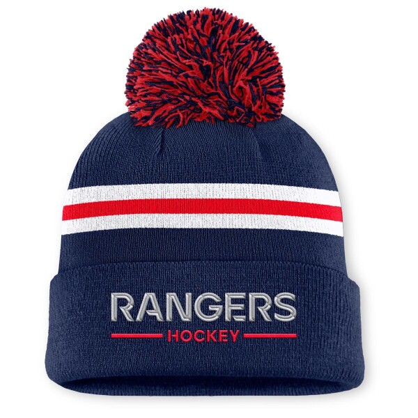 Fanatics Dámská zimní čepice New York Rangers NHL Authentic Pro W/Cap Cuffed Pom Beanie