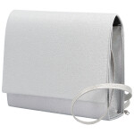 Módní dámská plesová kabelka Elvina, světle stříbrná