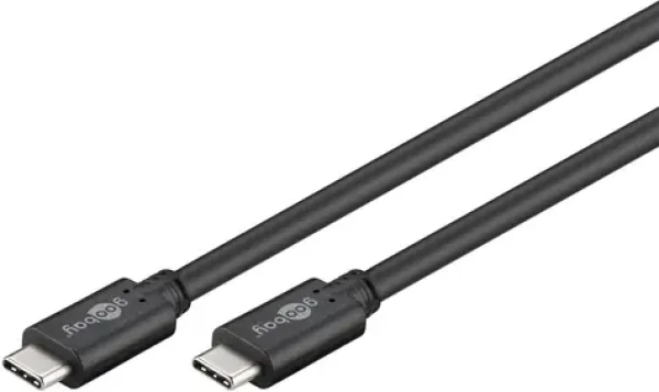 Goobay 67975 černá / Kabel USB-C - USB-C / 0.5 m / USB 3.2 Gen1 / 5 Gbps / 3A PD (67975)
