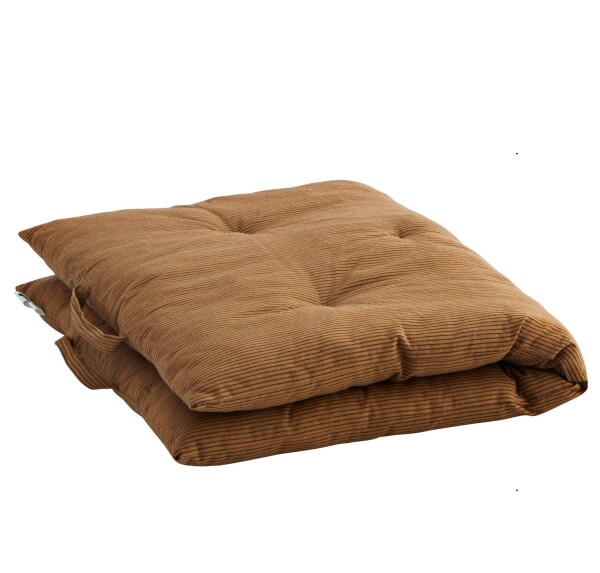 MADAM STOLTZ Bavlněná matrace Sugar Almond Striped 60 × 100 cm, hnědá barva, textil