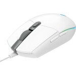 Logitech myš G203 Lightsync / drátová myš / 8000dpi / bílá (910-005797)