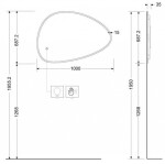 KLUDI - Luma Zrcadlo s LED osvětlením a vyhříváním, 100x69 cm, dotykový senzor 17SP0900