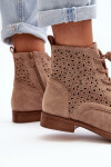 Dámské botky se vzorem béžové S.Barski HY66-136 36