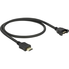 Delock HDMI prodlužovací kabel Zástrčka HDMI-A, Zásuvka HDMI-A 0.50 m černá 85463 pozlacené kontakty HDMI kabel