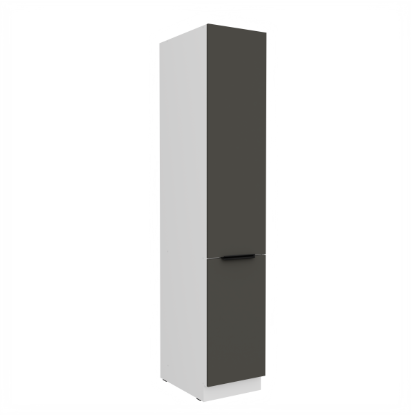 Vysoká potravinová skříňka Aria 40 DK-210 2F Barva korpusu: Bílá, Barva dvířek: GR - Graphite AFM