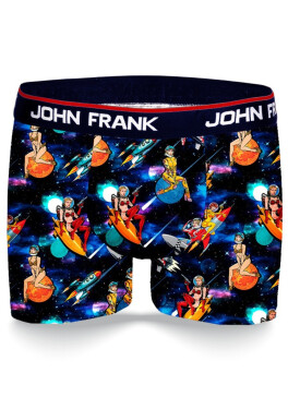 Pánské boxerky John Frank JFBD342 Tm. modrá