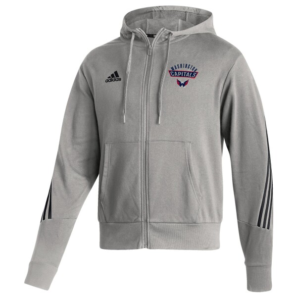 Pánská mikina Washington Capitals NHL adidas 2021 22 Authentic Apparel Full-Zip Hoodie Velikost: S