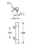 GROHE - Grohtherm 800 Cosmopolitan Termostatická sprchová baterie, chrom 34767000