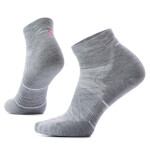 Dámské merino běžecké ponožky SMARTWOOL Women's Run Targeted Cushion Ankle Socks, Lightgreywhite velikost: 34-37 (S)