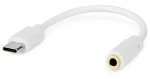 Nedis adaptér USB-C - Jack 3,5 mm bílý / Adaptér / Kulatý kabel / 10 cm (CCGB65950WT01)