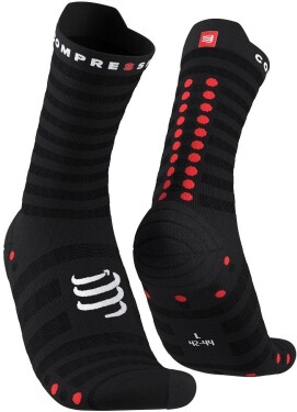 Compressport ponožky Pro Racing Socks v4.0 Ultralight Run High xu00050b-906 - Běžecké ponožky Compressport Pro Racing Socks v4.0 Ultralight Run High - Black/Red Velikost: T4